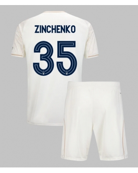 Billige Fotballdrakt Nottingham Forest Oleksandr Zinchenko #35 Replika Bortedraktsett Barn 2025-26 Kortermet (med bukser)
